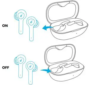 Anker Soundcore Life P2 powering on or off