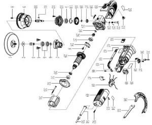AUTO JACK 125mm Dual Action Polisher DAP125 - Machine Diagram