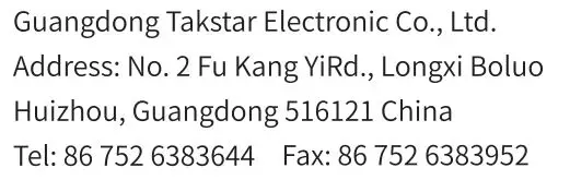 TAKSTAR V1 Wireless Lavalier Video Microphone - contact details