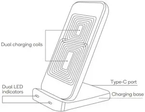 kogan KACOOLCHSTA Ultra Cool Wireless Fast Charging Stand - OVERVIEW