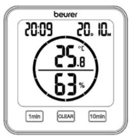 beurer HM 22 Thermo Hygrometer - replace the battery