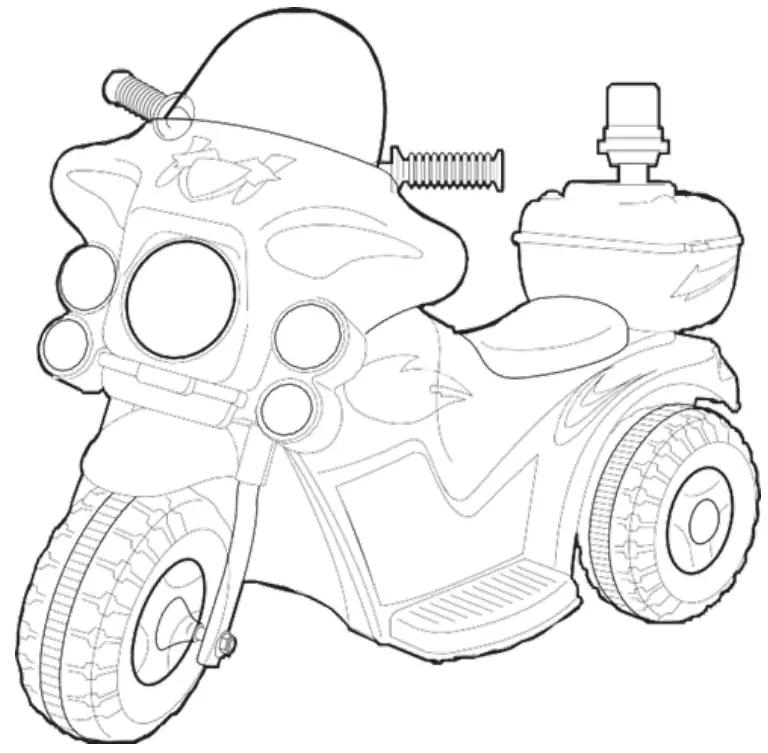 LENOXX 90313 Childrens Electronic Battery Operated Motor Tricycle