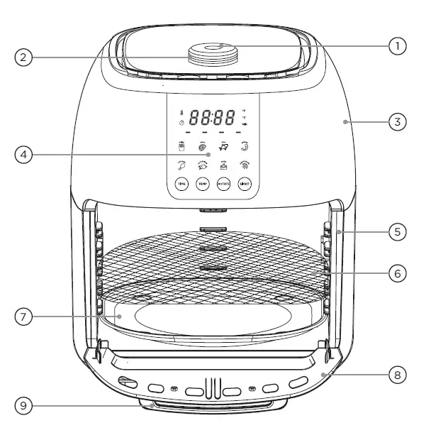 CHEFMAN RJ38-6-RDO 6 Liter Air Fryer Plus fig 1