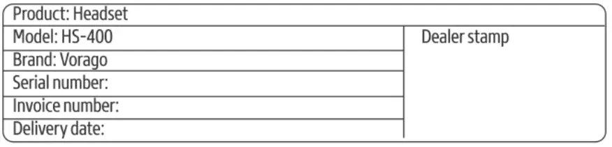 Vorago Wired Headset Diadema 400 fig4