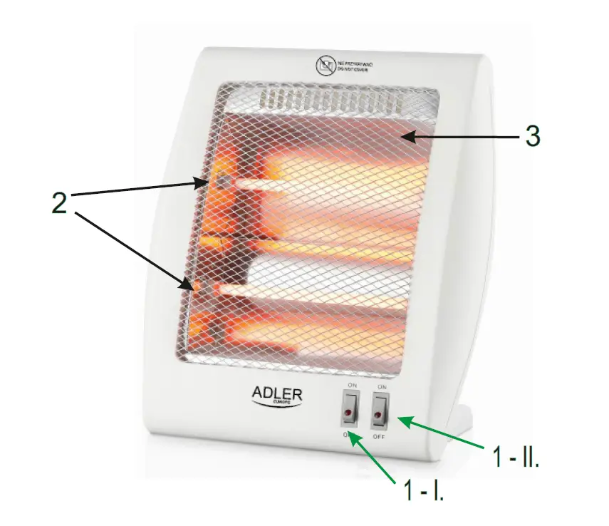 ADLER AD 7709 Portable Halogen Quartz Heater-1