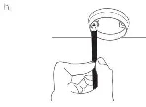 zigbee Intelligent Smoke Alarm - Use the mounting base ring to mark the screw holes
