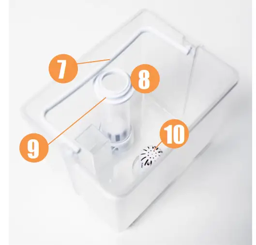 Crane EE 6913 Top Fill Warm Cool Mist Ultrasonic Humidifier - WATER TANK