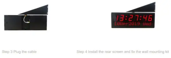 GlobalTime GTD366 Digital IP Clocks with Calendar - cable