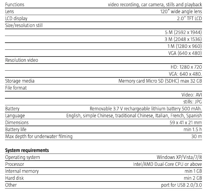 MARQUANT 920536 Action Camera FIG 1