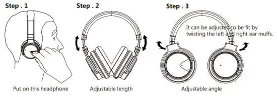 Jiangxi Mei Dong Technology E7 Active Noise Cancelling Headphones - Installation Operation