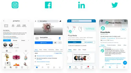 Picup Media GLBA2 Gemlightbox Aerial Jewelry Turntable - family