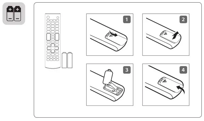LG Digital Signage Monitor - Remote Control Battery Install