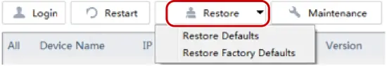 Restore Default Settings