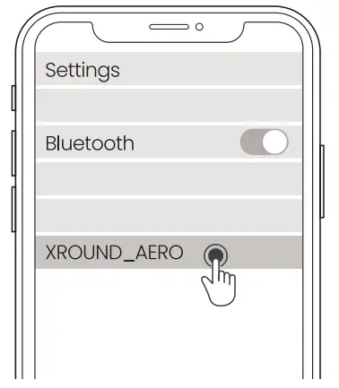 XR XAW 01 AERO Bluetooth Earbuds - connecting