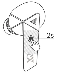 XR XAW 01 AERO Bluetooth Earbuds - turn on