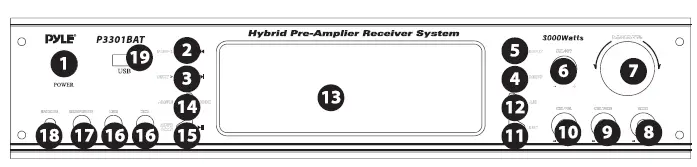 PYLE P3301BAT Wireless BT Streaming Hybrid Amplifier Receiver FIG 1