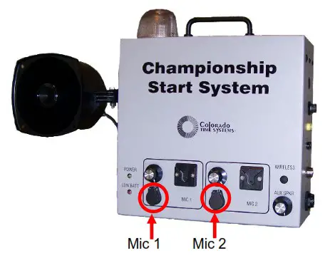 COLORADO TIME SYSTEMS Electronic Start Championship System - Starters Microphone