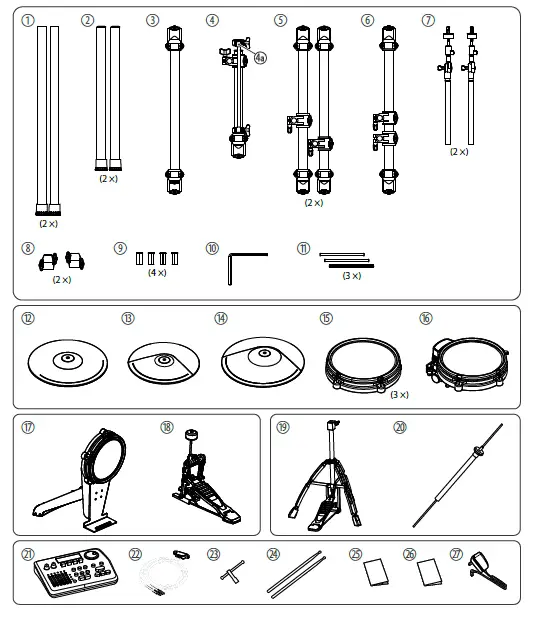 Millenium-MPS-750X E-Drum-Set-Monitor-Bundle-fig-1