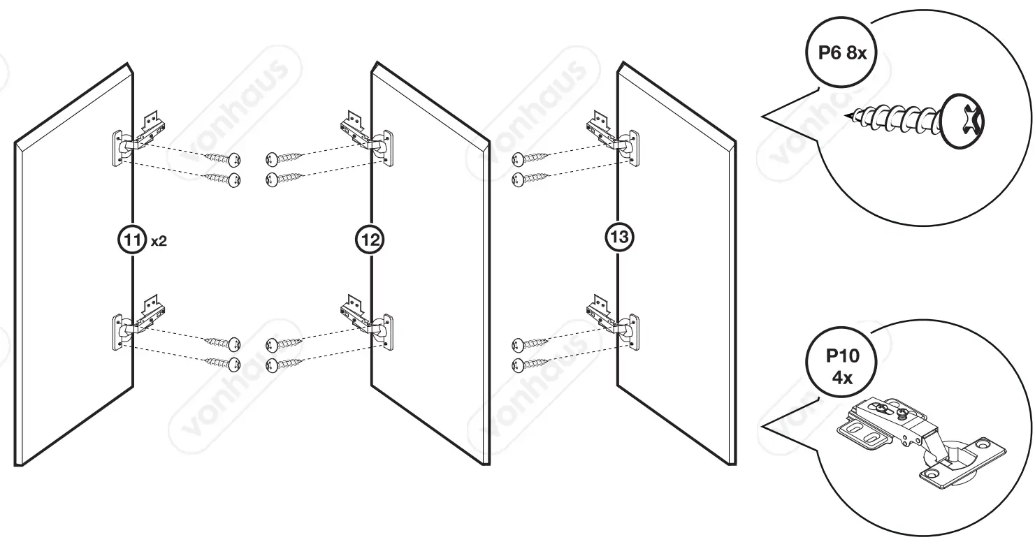 VonHaus 3000207 Grey TV Unit fig 3