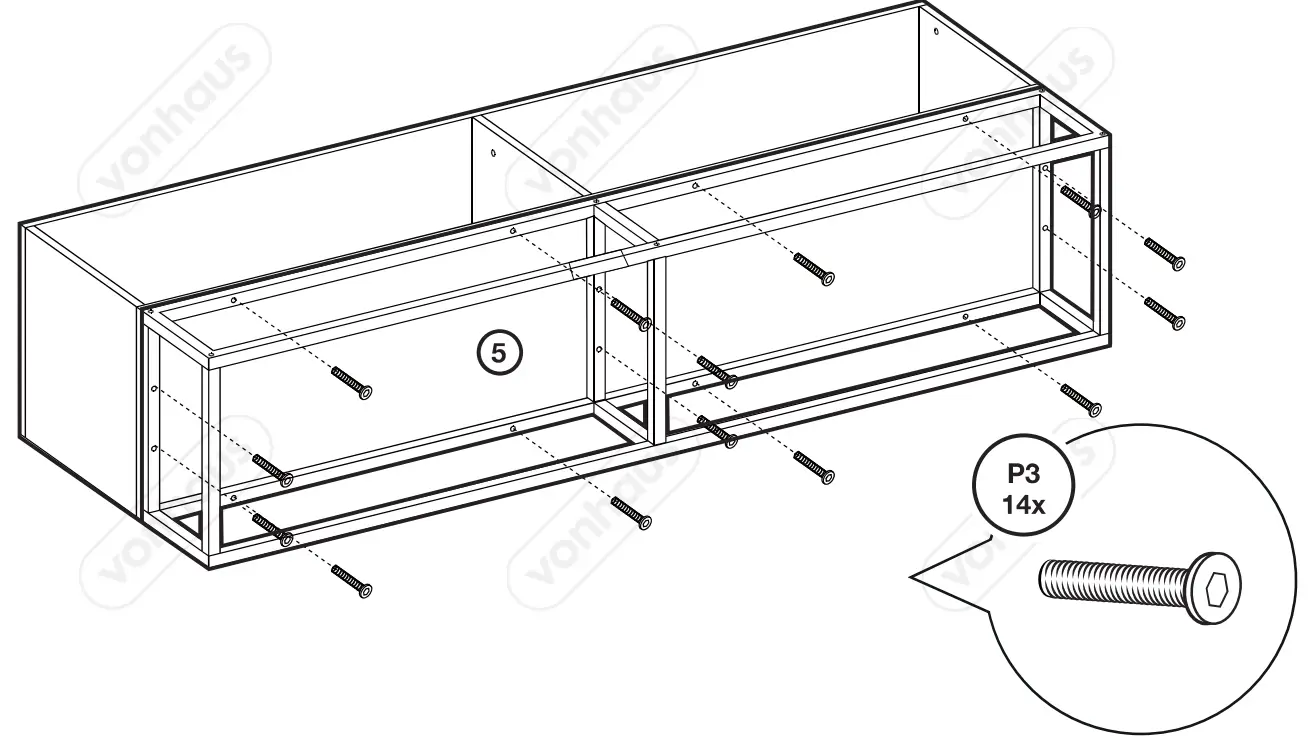 VonHaus 3000207 Grey TV Unit fig 4
