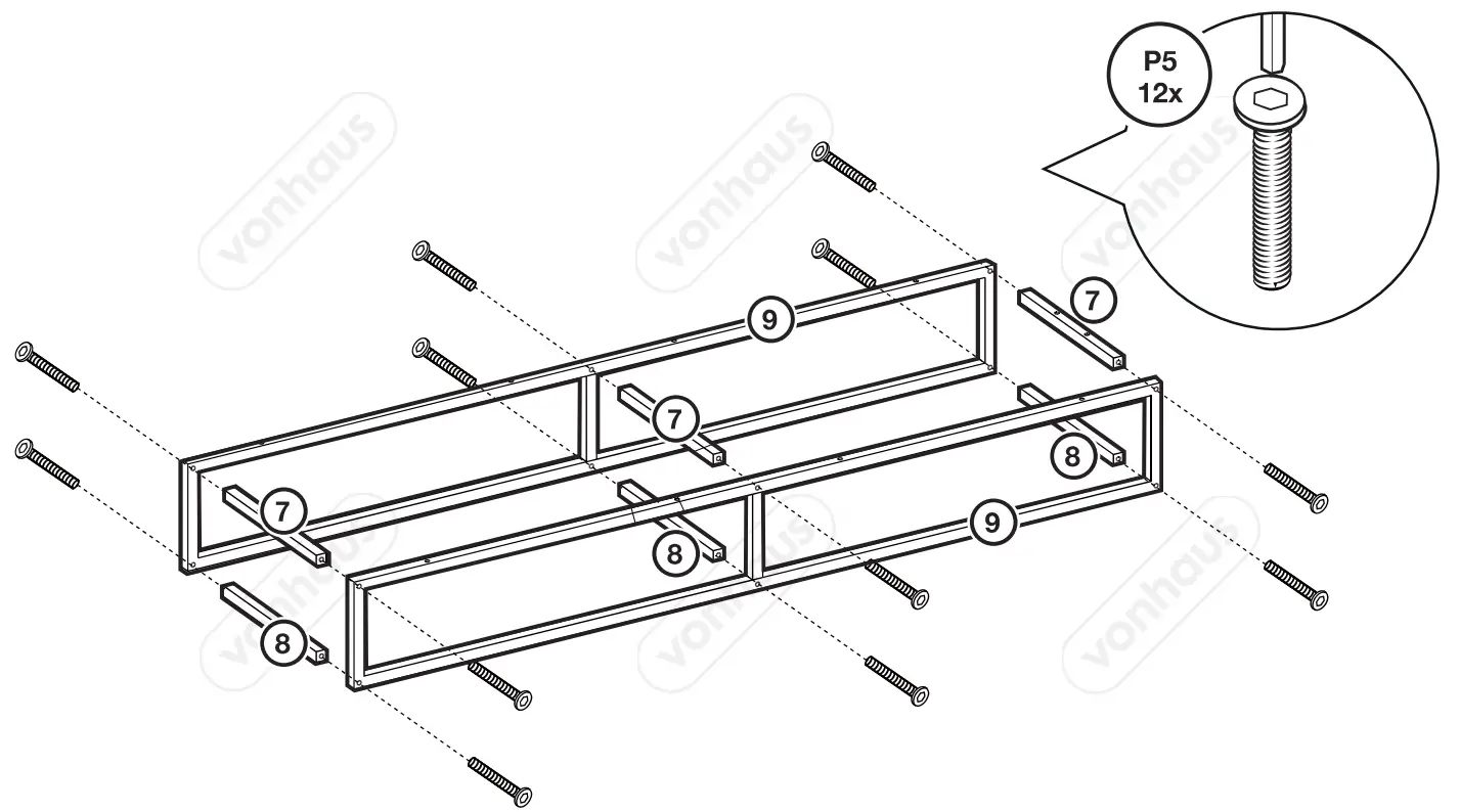 VonHaus 3000207 Grey TV Unit fig 5