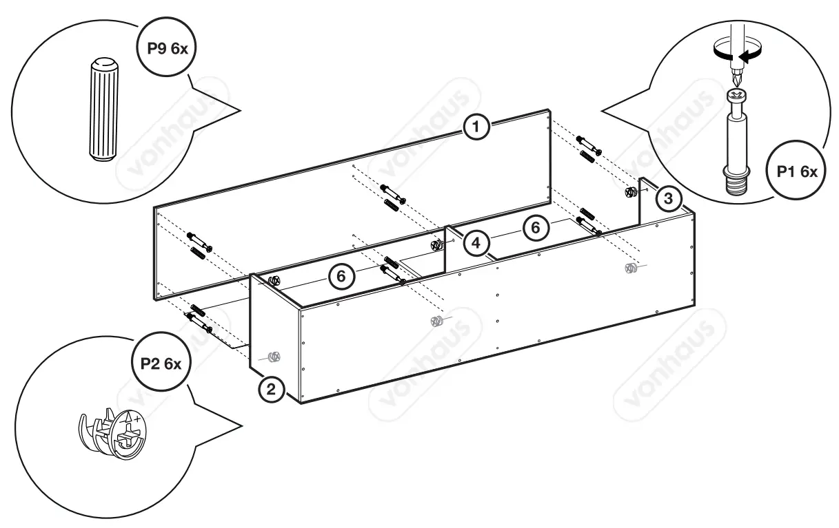 VonHaus 3000207 Grey TV Unit fig 6