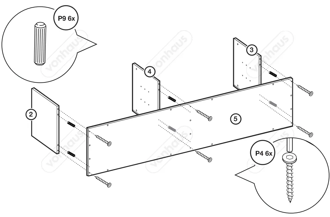 VonHaus 3000207 Grey TV Unit fig 7