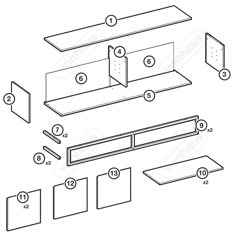 VonHaus 3000207 Grey TV Unit fig 9