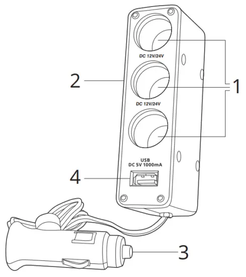 setty RGS 02 car socket splitter GSM098219 -