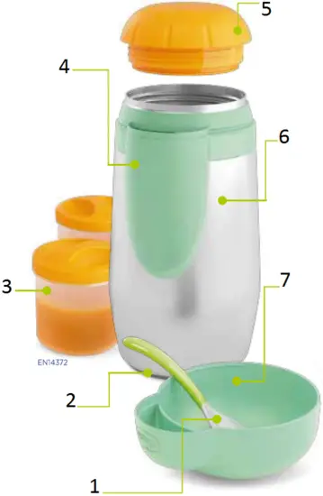 chicco 119956 Thermal Food Holder and Bottle A
