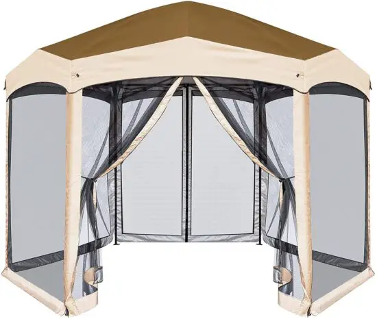 EAGLE PEAK 40558642 Pop Up Gazebo With Netting - 6 Sided