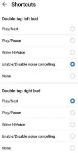 Setting Double-tap Functions