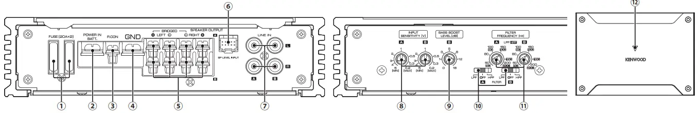 KENWOOD X302 4 Class D Four Channel Power Amplifier - fig10