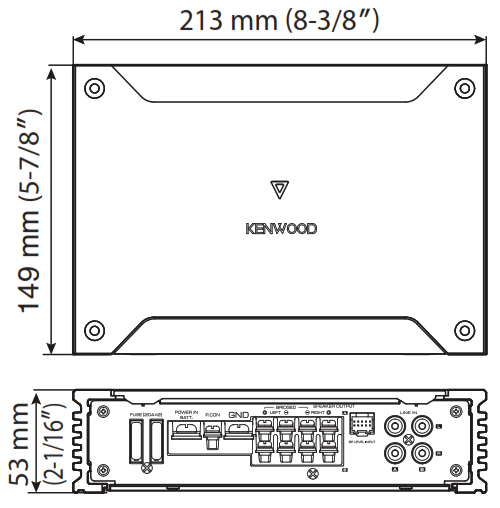 KENWOOD X302 4 Class D Four Channel Power Amplifier