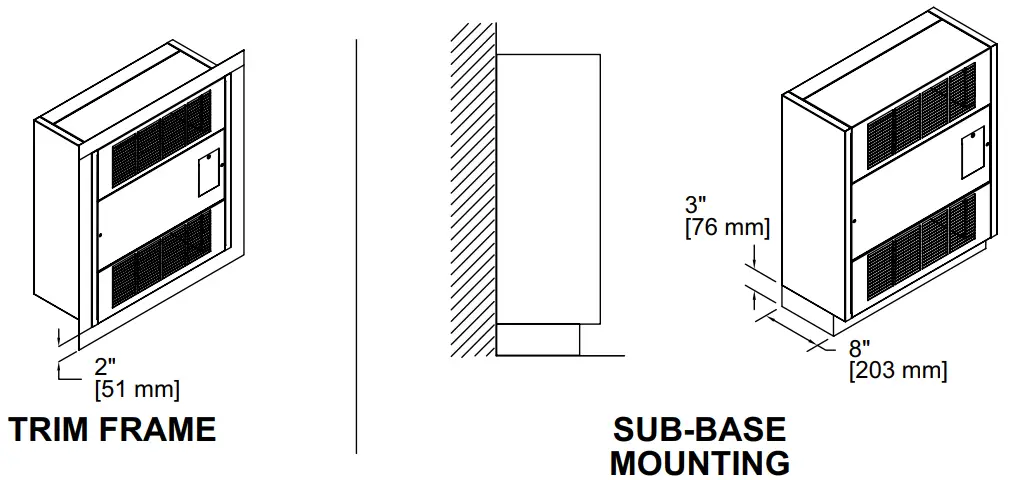 STELPRO CBH Series CBH0363CTW Cabinet Heater - OPTIONS 2