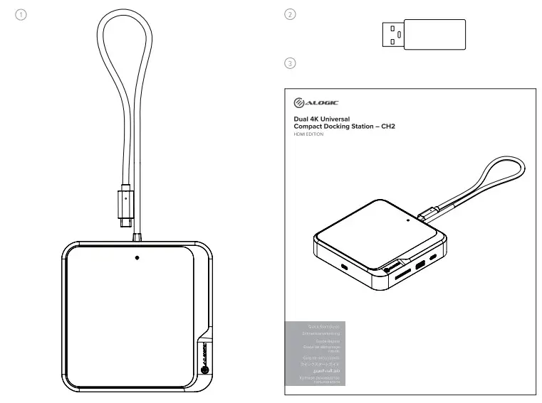 ALOGIC CH2 Dual 4K Universal Compact Docking Station - fig 1