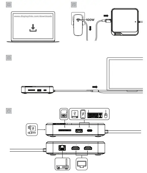 ALOGIC CH2 Dual 4K Universal Compact Docking Station - fig 3