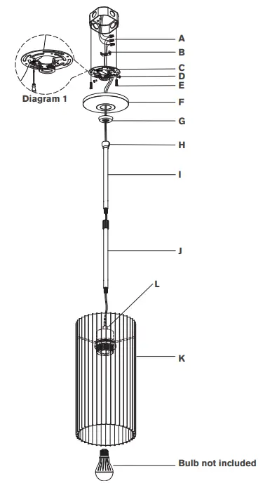 VISUAL COMFORT S 5115 Rivers Small Fluted Pendant - fig1