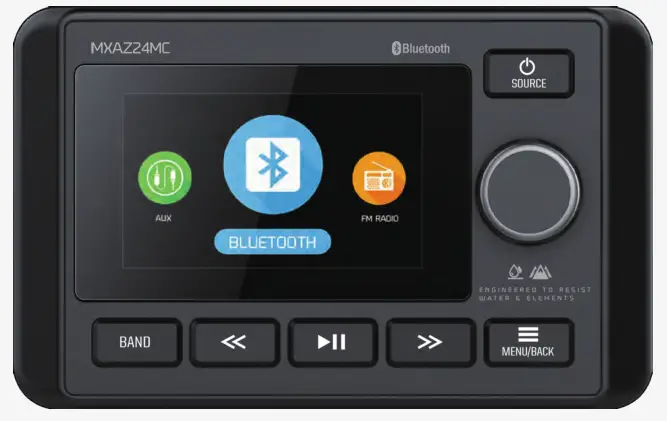 MEMPHIS MXAZ24MC Multi Zone Marine Media Center with Subwoofer Control