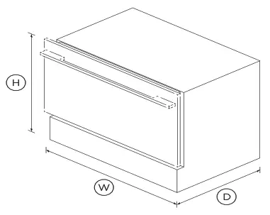 FISHER PAYKEL RB9064S1 Integrated CoolDrawer Multi Temperature Drawer - fig