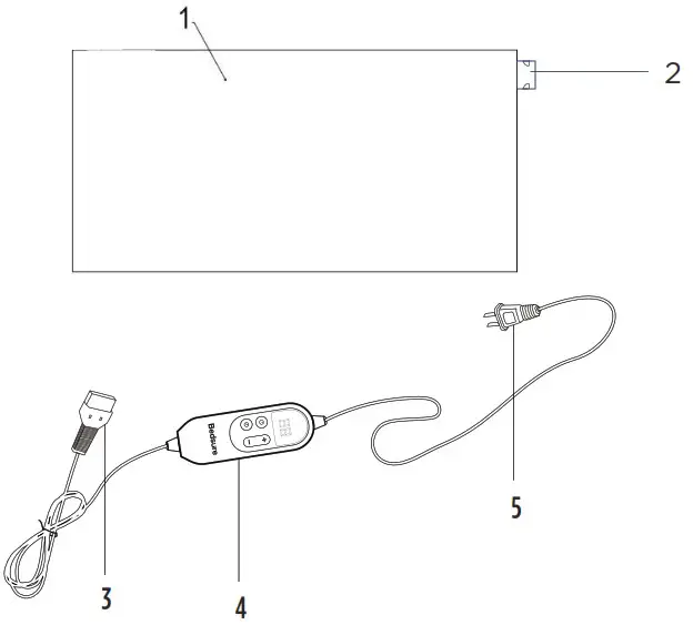 Bedsure BS HP1224 Weighted Heating Pad for Back Pain - PARTS