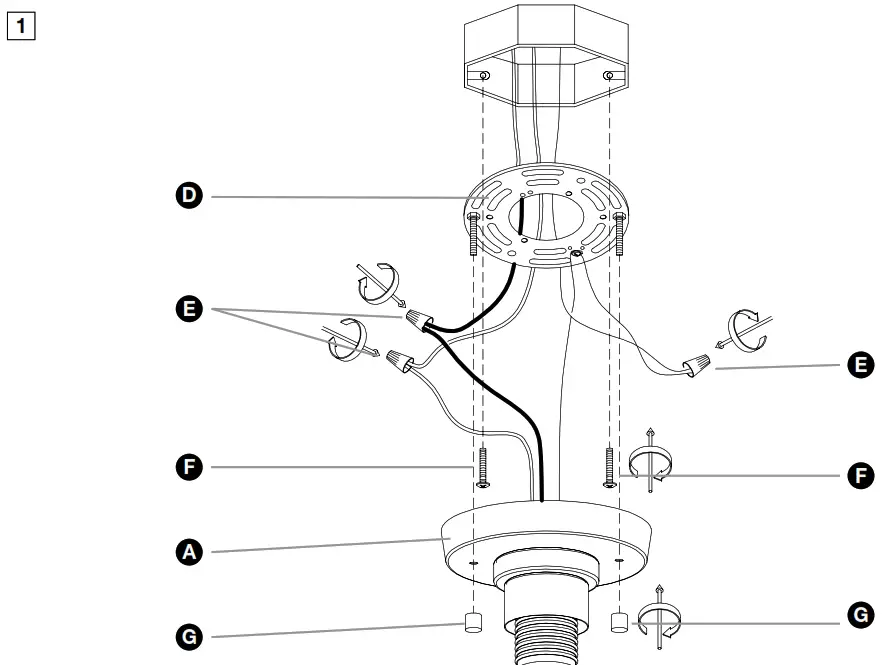 globe 61271 Flush Mount - Assembly