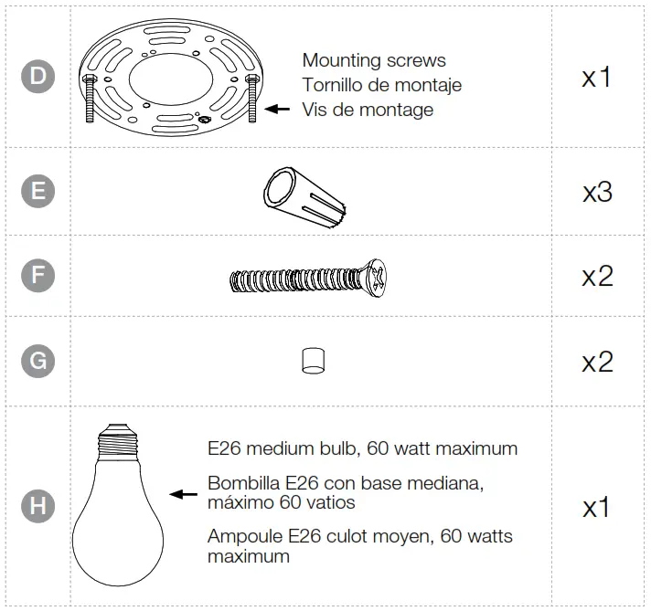 globe 61271 Flush Mount - fig2