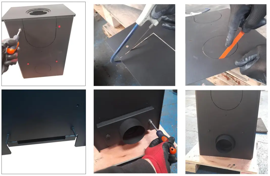 SALTFIRE 5055683308177 Scout 41KW Multi Fuel Stove - heat shield