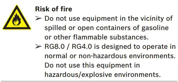 BOSCH RG8.0 RG4.0 Refrigerant Recovery Unit Instructions - On the product