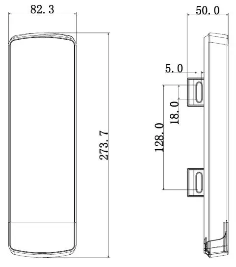 BURG WACHTER WVT 881 Outdoor Richtfunk 5GHz - Technical drawing