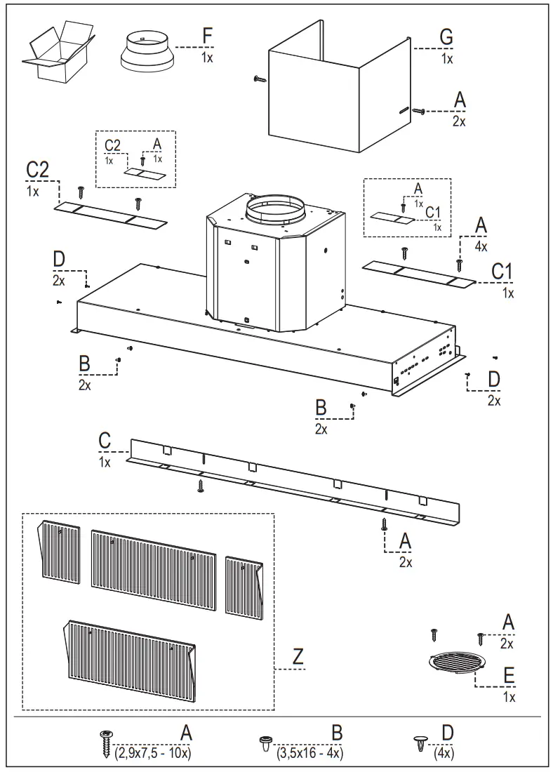 FABER In Nova Zero Drip A90 Built in Stainless Steel - fig 10