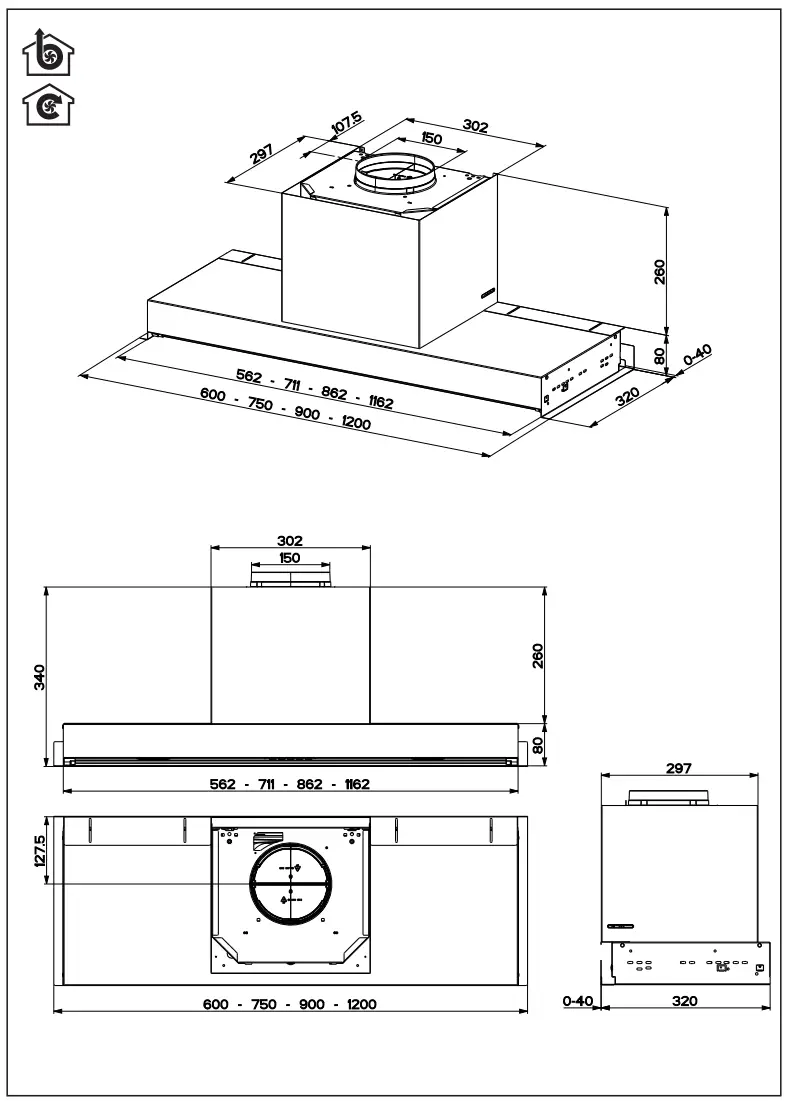 FABER In Nova Zero Drip A90 Built in Stainless Steel - fig 8