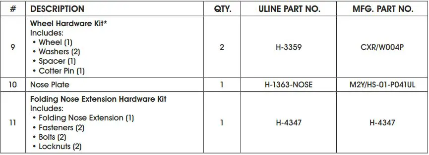 ULINE H-2086, 3 in 1 Aluminum Hand Truck with Pneumatic Wheels Installation Guide - Description