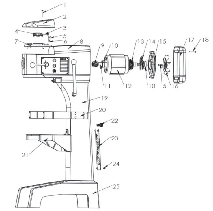 Galaxy Equipment 177GMIX30 Planetary Mixers - Parts Overview